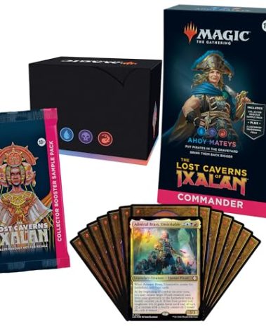 Magic: The Gathering The Lost Caverns of Ixalan Commander Deck - Ahoy Mateys (100-Card Deck, 2-Card Collector Booster Sample Pack + Accessories)