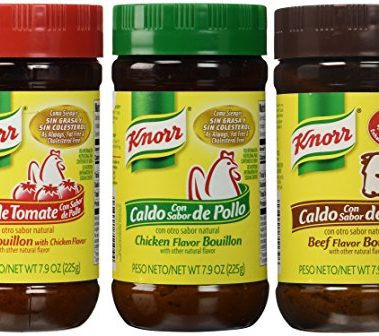 Knorr Chicken Bouillon Granulated, Beef Bouillon, Tomato Bouillon with Chicken Flavor, 3 X 7.9 Oz, Bundle