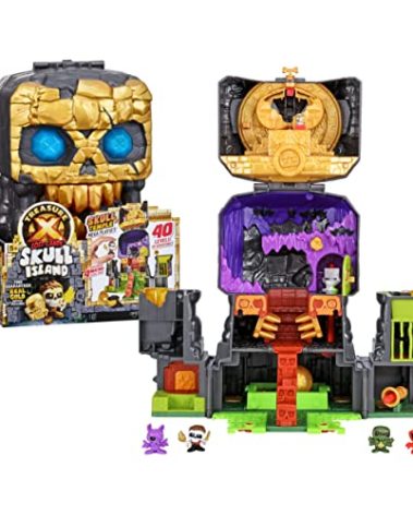 Treasure X Lost Lands Skull Island Skull Temple Mega Playset, 40 Levels of Adventure. 4 Micro Sized Action Figs. Survive The Traps and Discover Guaranteed Real Gold Dipped Treasure