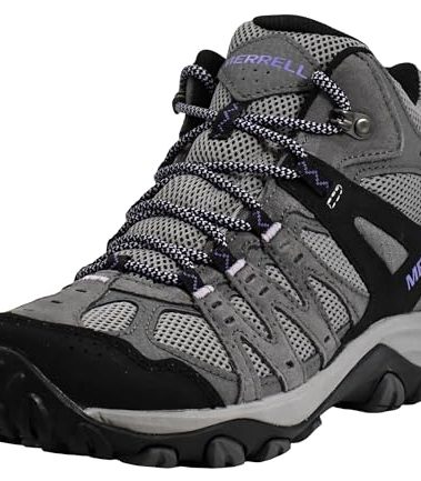 Merrell Women's Accentor 3 Mid Hiking Boots, Charcoal/Flora, 9.5 M