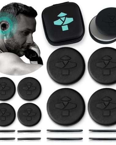 Cauliflower Ear Magnets | 8 Magnets + 8 Compression Reduction Discs Included. Cauliflower Ear Draining Kit for Treatment and Protection Against Scarring