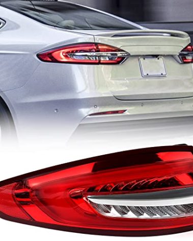 FIONE Taillight Assembly Compatible with Ford Fusion 2017 2018 2019 2020 Outer Tail Light Replacement Rear Lamp Left Driver Side (LH) FO2805118 HS7Z13404J