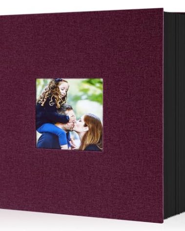 Ywlake Photo Album 4x6 600 Pockets, Linen Cover Large Picture Albums Holds 600 Horizontal and Vertical Photos (Purple)