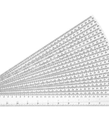 60 Pack Clear Plastic Ruler, 12 Inch Standard/Metric Rulers Straight Ruler Measuring Tool for Student School Office