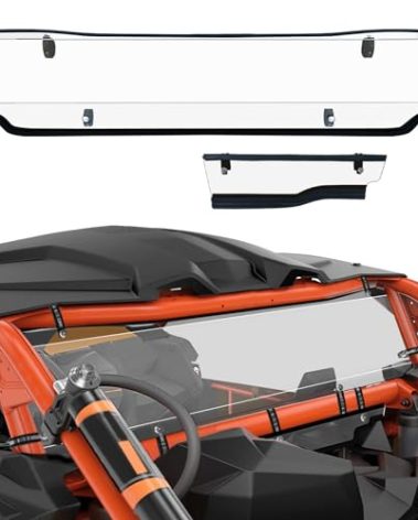 StarknightMT X3 Rear Windshield, X3 Back Window Windscreen Compatible with 2017-2025 Can Am Maverick X3& X3 Max (Except for XMR Models) Heavy Duty Clear