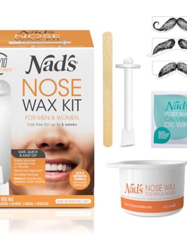 Nad's Nose Wax Kit for Men & Women - Waxing Kit for Quick & Easy Nose Hair Removal, 1 Count