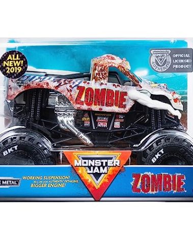 Monster Jam, Official Zombie Monster Truck, Collector Die-Cast Vehicle, 1:24 Scale, Kids Toys for Boys and Girls Ages 3 and up