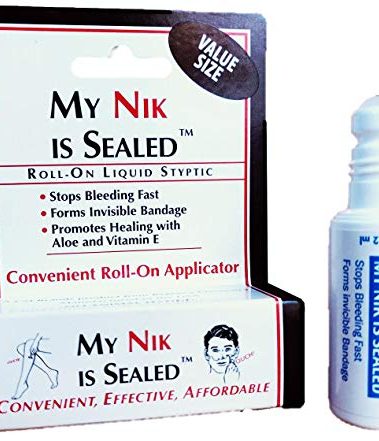My Nik is Sealed COSMETICALLY SEALED My Nik Is Sealed Roll-On Liquid Styptic | 12ml Value Size | First Aid in a Tube | Made in USA