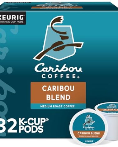 Caribou Coffee Caribou Blend, Keurig Single-Serve K-Cup Pods, Medium Roast Coffee, 32 Count(Pack of 1)