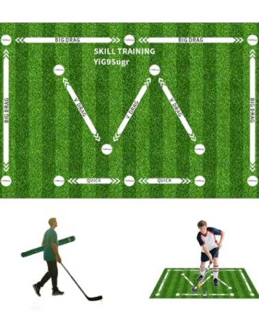 Premium Field Hockey Training mat, Improve Skills, Perfect Ball Control and Drag Ball Hockey Training Equipment for Indoor and Outdoor Practice, The Best Gift for Hockey Training Enthusiasts - 63 x 39 in