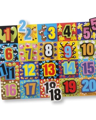 Melissa & Doug Jumbo Numbers Wooden Chunky Puzzle (20 pcs)