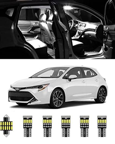 AWALITED 7pcs Corolla Interior LED Lights Kit Super Bright LED Map Dome Light Bulbs for 2013 2014 2015 2016 2017 2018 2019 2020 2021 Toyota Corolla All Models