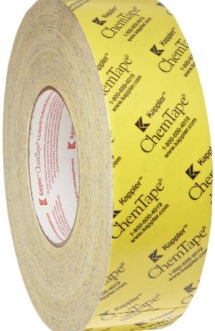 Kappler ChemTape Chemical Resistant Tape, 60yd Length x 2" Width, Yellow (Pack of 1)