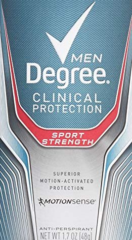 DEGREE Men Clinical Protection Sport Strength Antiperspirant & Deodorant, 1.7 Ounce, Pack of 3 (Packaging may vary)
