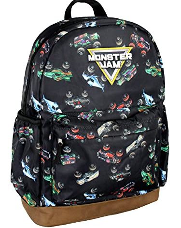 Monster Jam Trucks Dragon Zombie Grave Digger Megalodon All Over Print Backpack