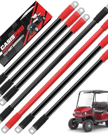 Golf Cart Battery Cables for EZGO TXT 1994-UP 36&48V, 7 PCS 4 Gauge EZGO Battery Cables Wiring Kit, Golf Cart Pure Copper AC/DC Wire Kit