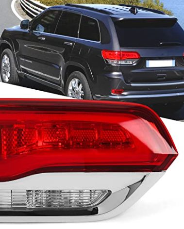 Huray Left Inner Taillight Fit for Jeep Grand Cherokee 2014-2021 Laredo/Limited/Overland/Summit Driver Side Tail Light Lamp Assembly Replacement for 68110047AB CH2802105