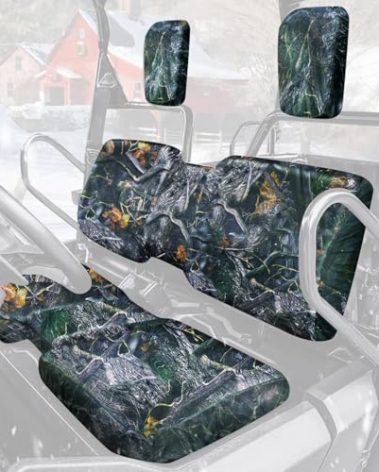 StarknightMT UTV Pioneer Seat Cover Bench Cover Compatible with Pioneer 700 700-4 2014-2025 Anti-UV Waterproof Anti-Scratch 1680D Fabric Upgrade Wider Straps Durable (Camo)
