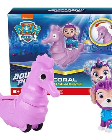 Paw Patrol, Aqua Pups Coral and Seahorse Action Figures Set, Kids Toys for Ages 3 and up