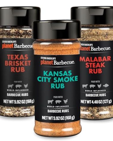Steven Raichlen's New Planet Barbecue Gourmet Steak Rub Seasonings Set (3 Pack) - BBQ Spices w USA Inspired Flavors - Grilling Gift Set - Summer Cookout Grill Essentials - Made in the USA