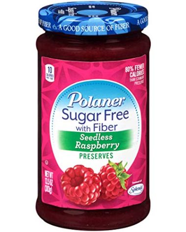 Polaner Sugar Free with Fiber, Seedless Raspberry Preserves, 13.5 Ounce