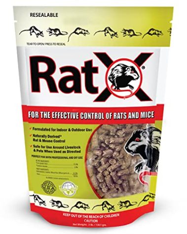EcoClear Products 620102, RatX All-Natural Non-Toxic Humane Rat and Mouse Killer Pellets, 3 lb. Bag