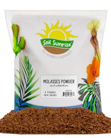 Dry Horticultural Molasses Powder (4 Pounds), Indoor/Outdoor Gardening Soil Amendment for Plants