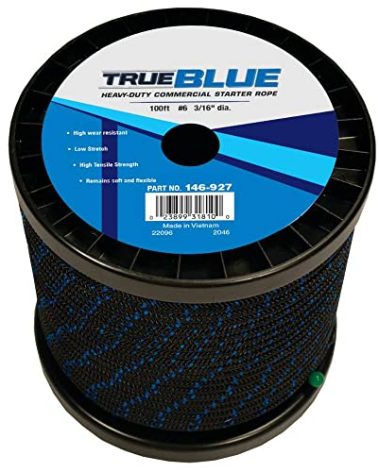 Stens 146-927 Starter Rope 3/16" Diameter, 100" Length, 6 Size, High tensile Strength, High wear Resistant, Low Stretch, Remains Soft and Flexible Blue