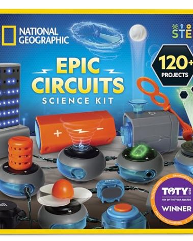 National Geographic Circuit Maker Kit - Electronics Kit for Kids with 120 Electrical Circuit Projects, Electric Circuit STEM Toy, Electronic Projects, Electrical Circuit Kit for Kids, Electricity Kit