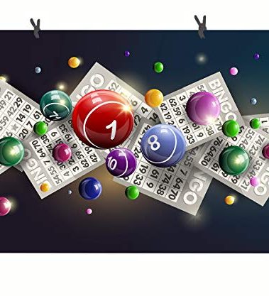 SSCSTS 9x6ft Lottery Photography Background Winning Ball Bingo Backdrop Photo Props LYST633
