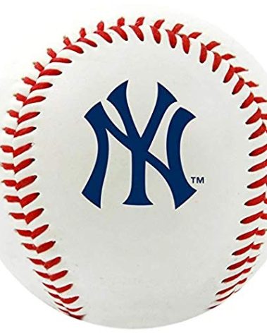 Rawlings MLB New York Yankees Team Logo Baseball, White, 1