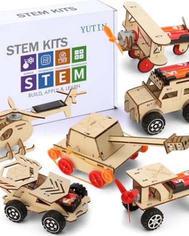 STEM Kits for Kids Age 8-10 10-12, 6 Set Wood Building Projects Crafts Science Model Car Kits for Kids Age 8-12 5-7, Wooden 3D Puzzles, STEM Toys for Boys 7 8 9 10 12 13 Year Old Birthday Gifts