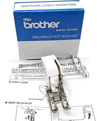 LNKA Open Toe Walking Foot W/Guide for Brother Sewing Machine Quilting and Sewing Stitch Through Multiple Layers