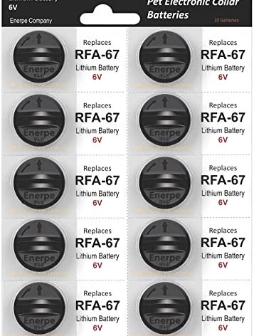 Enerpe RFA-67 RFA-67D-11 6V Replacement Battery Long-Lasting & High Capacity Compatible with PetSafe Electronic Collars 10-Pack