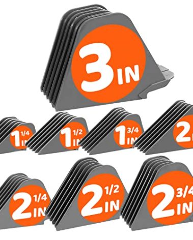 AFANSO Mega Hair Clipper Guards, 8pcs Gray, Fits Most Wahl Full Size Hair Clippers (3 Inch 8pcs)