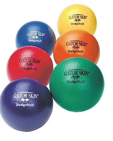S&S Worldwide Gator Skin Foam Dodgeballs - Easy Grip Starter Balls, Low Density Foam for No Sting, Durable Coating, Tear and Puncture Resistant, 6 inch Small Size for Kids, Multicolor, 6 Pack