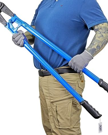 SPENDINS 42 IN Bolt Cutter with Drop Forged CRV Alloy Steel Blades,with Ergonomic Handle,Heavy Duty Metal Cutter for Rebars, Chains, Locks, Wires, Bolts, Fence.
