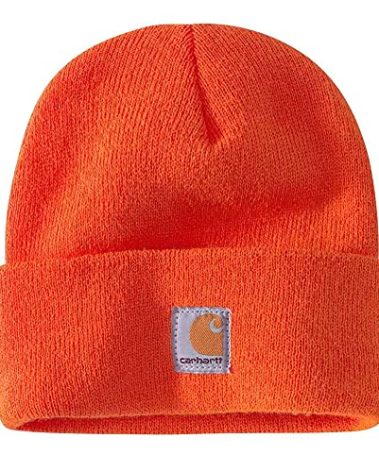 Carhartt Baby-Boys Infant Acrylic Watch Hat, Blaze Orange, Infant/Toddler