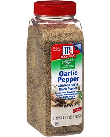 McCormick California Style Garlic Pepper with Red Bell & Black Pepper Coarse Grind Seasoning, 22 oz