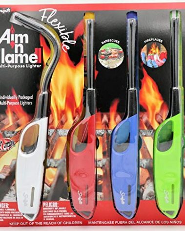 4 Pack SCRIPTO Multi-Purpose Lighter BBQ Barbecue Camping Durable Lighters, White