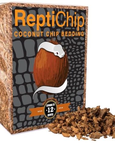 ReptiChip Reptile Bedding Loose Coconut Chip 12 Quart Coco Husk Substrate Mulch for Snake Habitat, Ball Python Terrarium, Turtle Tanks, Tortoise Enclosure
