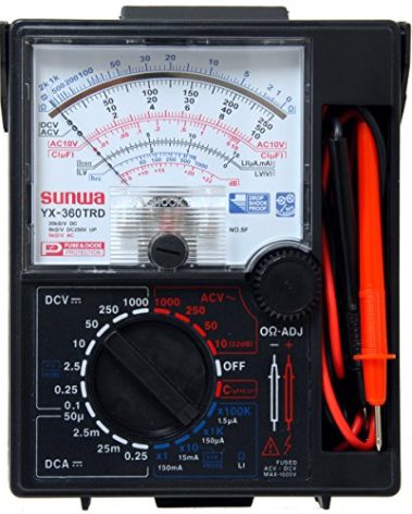 Sunwa YX360-TRD 7-Function 16-Range Analog Multimeter With One Touch Capacitance Estimation