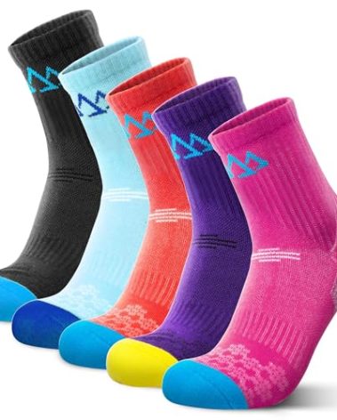 innotree Merino Wool Hiking Socks for Women Quarter Ankle Crew Thermal Cushion Moisture Wicking Socks,5 Pairs,Small