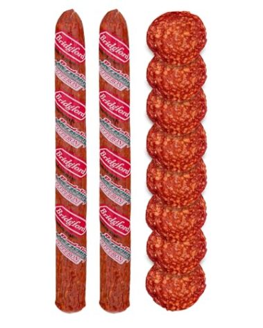 Bridgford Old World Pepperoni Stick 16 oz Pack of 2 - Naturally Smoked Pepperoni Stick for Pizza and Sandwiches - High Protein Zero Carb Keto Snack for Low Carb Keto Diets and Dietary Preferences