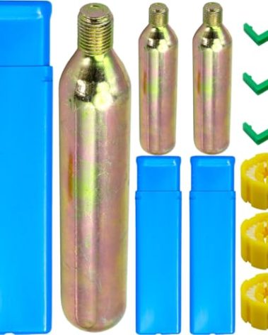 3-Pack 24/33 Grams 1/2 Thread CO₂ Inflator Cartridges Emergency Auto-Inflate for Life Jackets, PFDs & Safety Devices | Water Sports, Boating, Fishing & Kayaking Essential (33Grams)