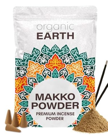 Organic Earth Makko Powder 4oz - High Grade Premium Powder Incense Burner Kit (for Making Cone and Coil Incense) - DIY Gift - Spiritual Kit