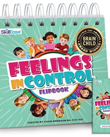 SkillEase Feelings in Control Flip Book, Emotion Chart, ADHD Tool for Kids, Calm Down Corner Supplies, Preschool Learning Activities, Self Regulation for Kids