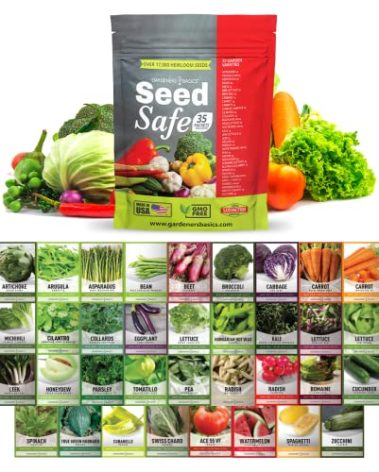 Gardeners Basics, Survival Garden Heirloom Seeds, Victory Garden Seeds - 35 Varieties, 17,000+ Vegetable and Fruit Seeds for Planting Great Emergency Preparedness Items and Bugout Bag Supplies Gear