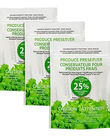 AMI PARTS W10346771A Fresh Flow Produce Preserver Replacement Part Compatible with Refrigerators(3 replacements-6packs)