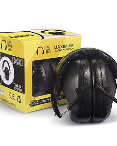 Pro For Sho 34dB NRR Hearing Protection Ear Muffs – Highest NRR in Compact Design – Ear Protection for Shooting, Gun Range, Industrial, and Sensory Use – Fits Adults to Kids